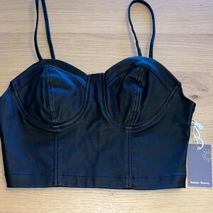 Indigo Rising Black Bustier Top